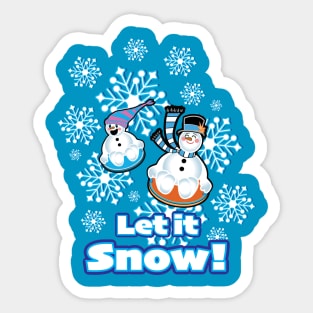 Let it Snow! Snowman snowday Sticker